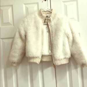 Children’s Place Girls fur jacket size M 7/8